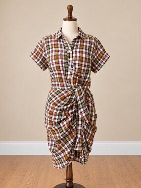 Veronica Beard Sierra Plaid Mini Dress 8 NWT Preppy 90s Grunge Light Academia